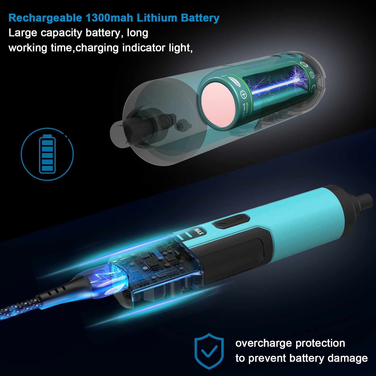 Kiprim  ES2 Electric Screwdriver 4V Torque Cordless Screwdriver Gun