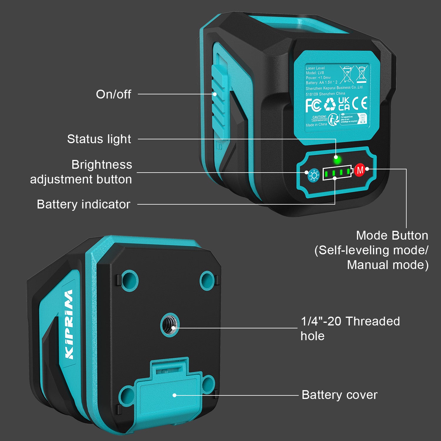 Kiprim LV8 Green Laser Level