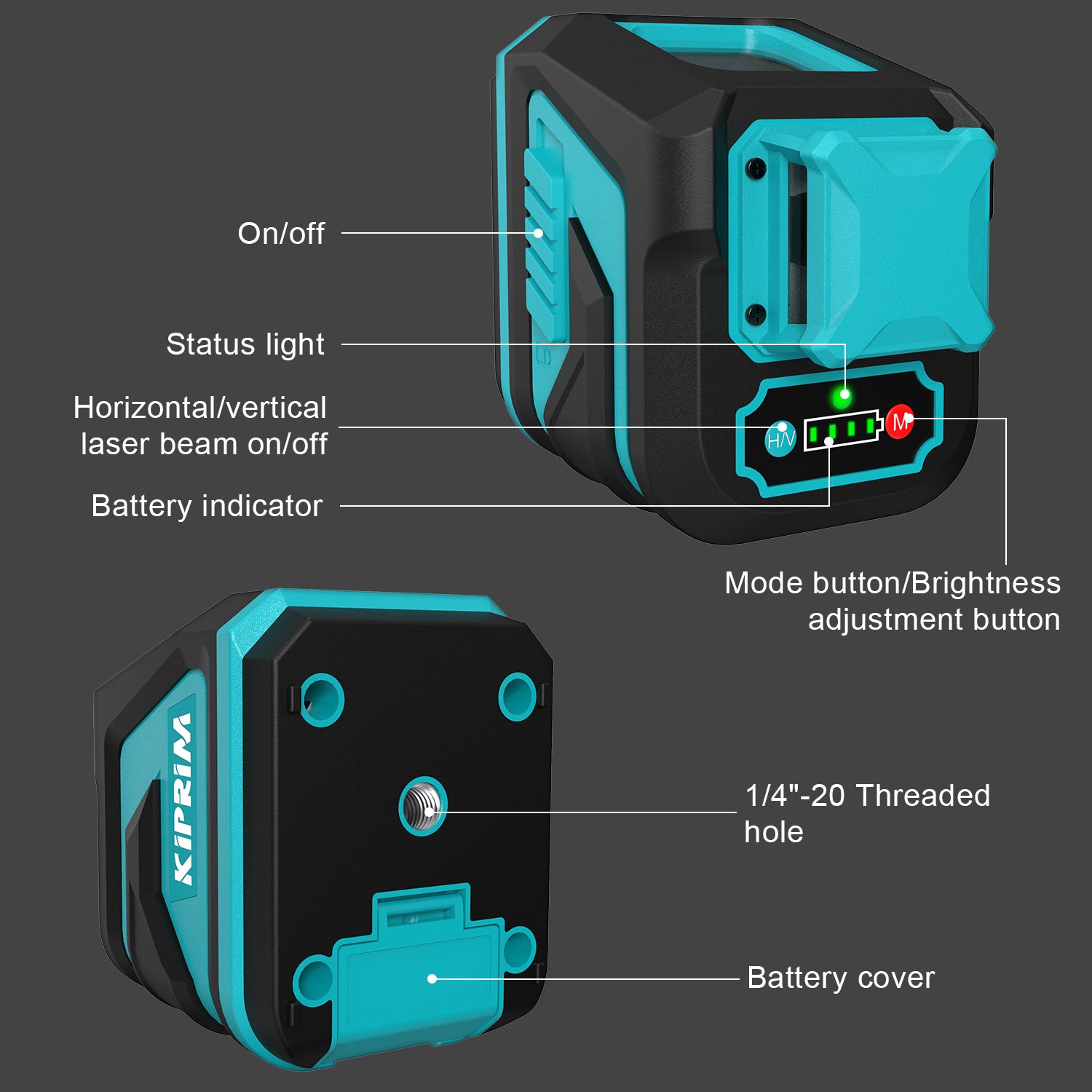 Kiprim LV8D Green Laser Level