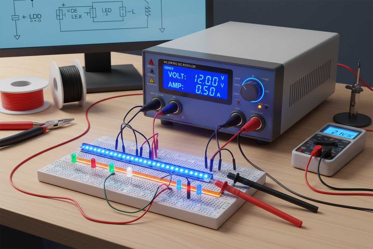 DC Power Supply for LED Testing and Debugging