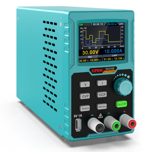 Kiprim DC310S Programmable DC Power Supply (0-30 V 0-10 A) 110V Input Kiprim