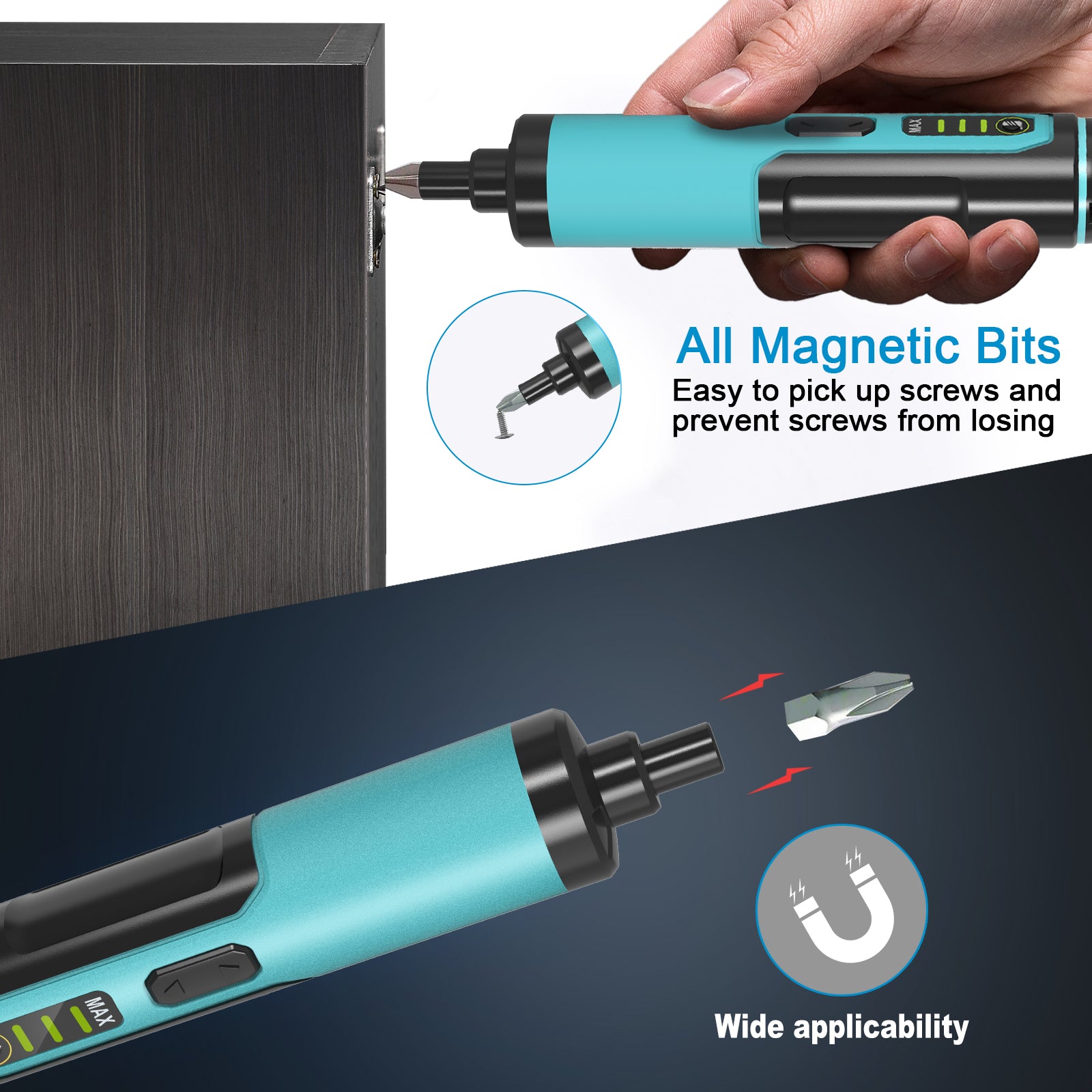 Kiprim  ES2 Electric Screwdriver 4V Torque Cordless Screwdriver Gun