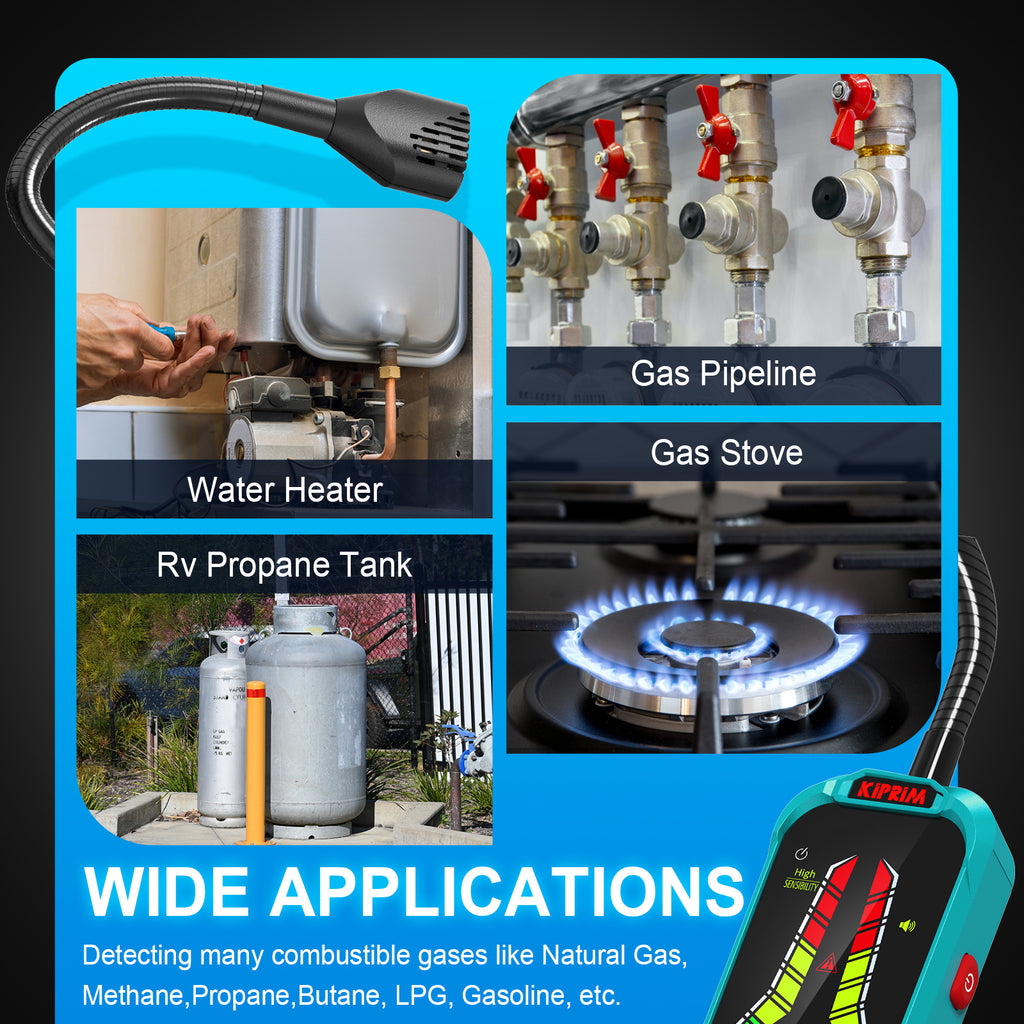 Kiprim  GD01 Gas Leak Detector with 9.4-Inch Probe