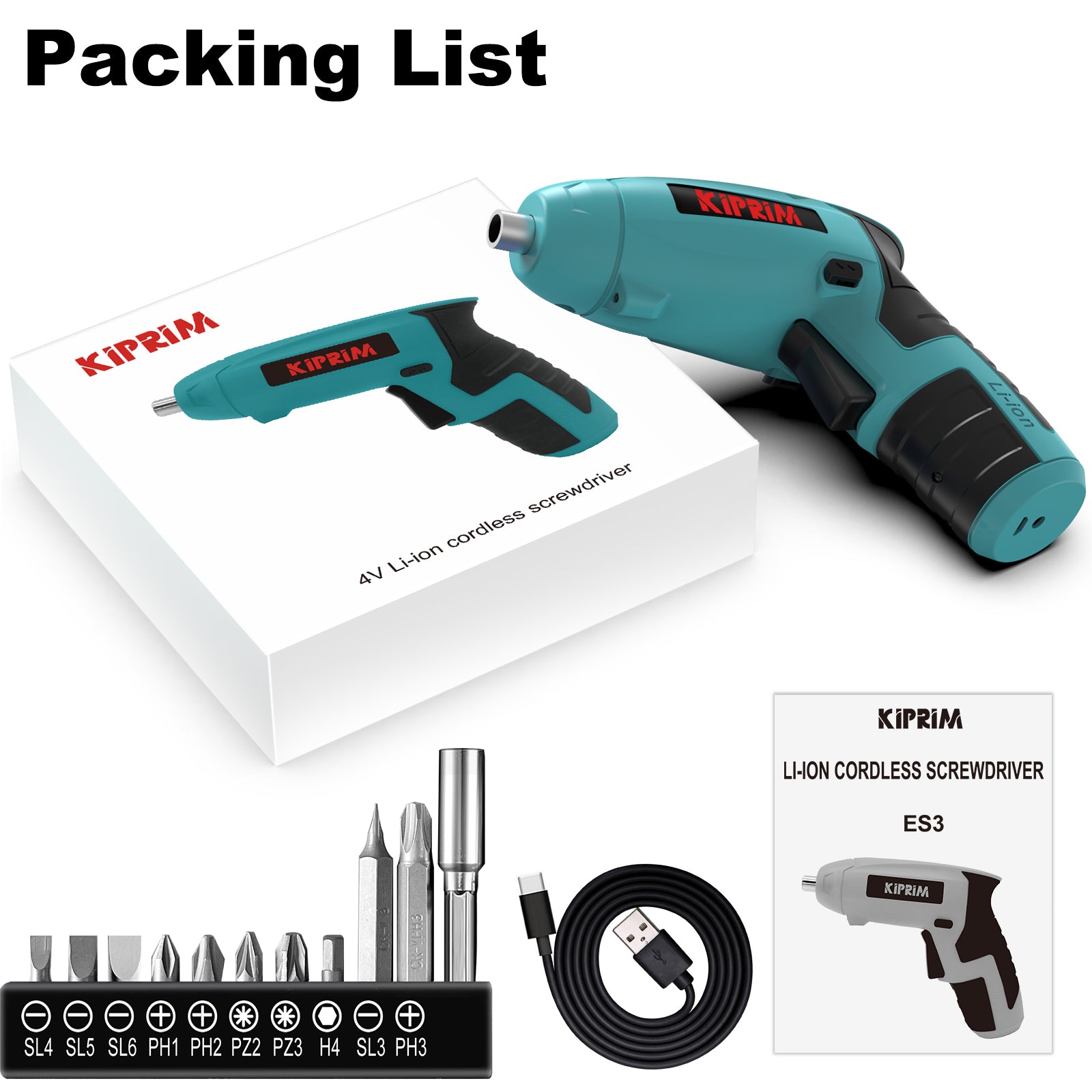 Kiprim ES3 Small 4V Electric Screwdriver