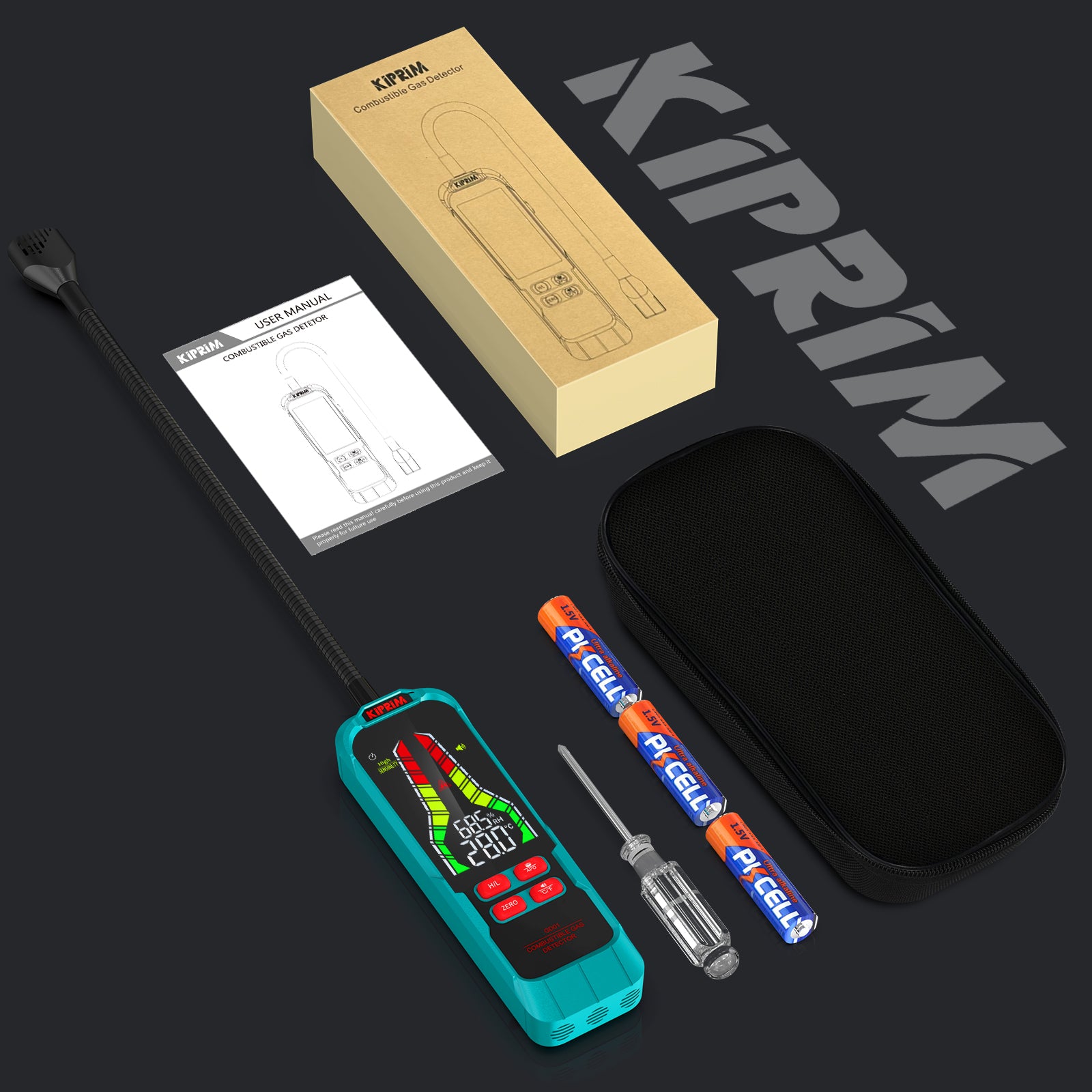 Kiprim  GD01 Gas Leak Detector with 9.4-Inch Probe