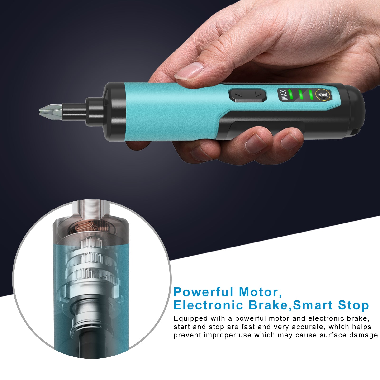 Kiprim  ES2 Electric Screwdriver 4V Torque Cordless Screwdriver Gun