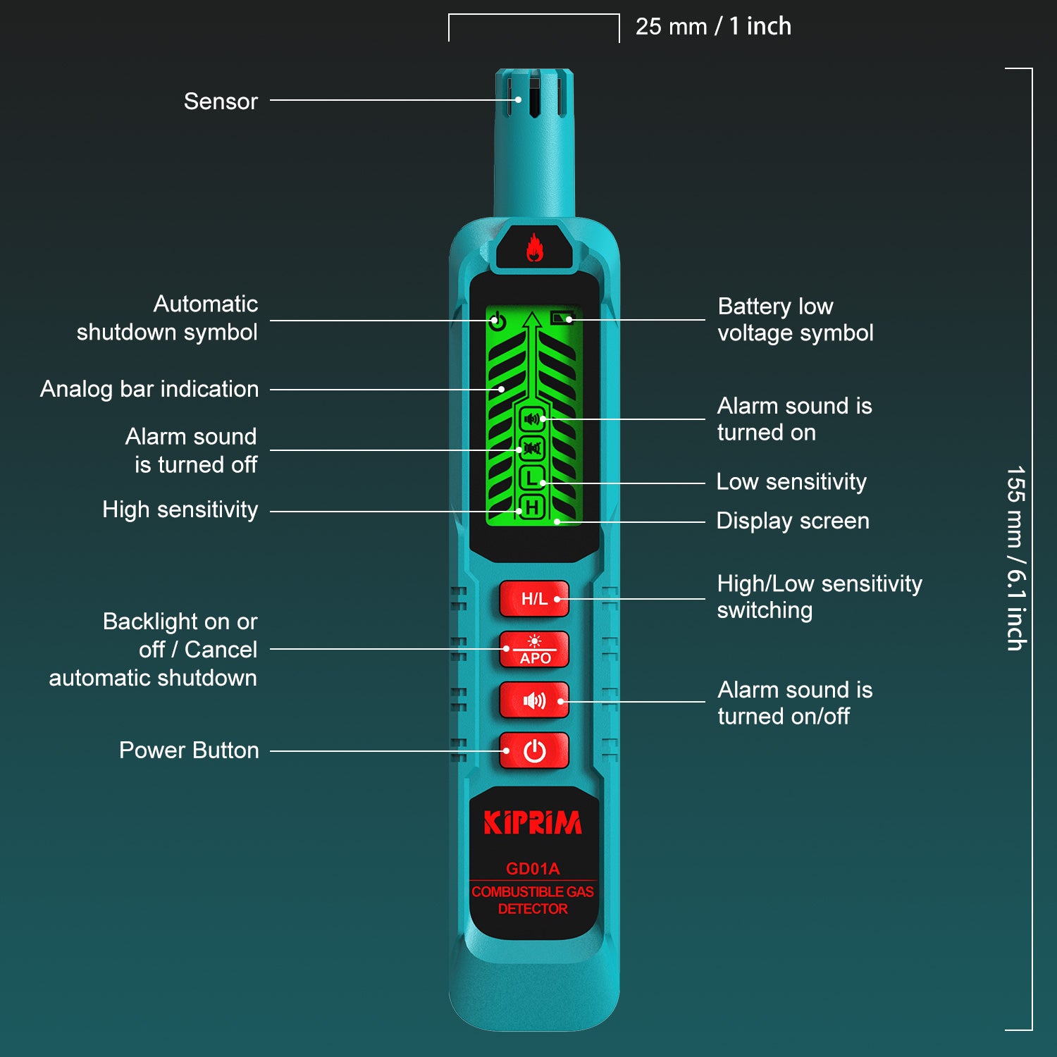 Kiprim GD01A Natural Gas Leak Detector