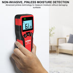 Kiprim WM11 Pinless Moisture Meter for Wood, Walls, Masonry – Accurate Non-Destructive Testing with Audible and Visual Alarm,4 Modes, Data Hold, and Mute Function