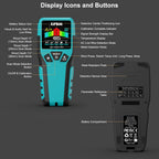 Kiprim Stud Finder Wall Scanner with LCD Display, 5-in-1 Electronic Stud Sensor for Wood, Metal, AC Live Wire Detection, 3 Depth Modes, Beep Warning, Wall Detector Tool WS01