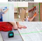 Kiprim Laser Level Self-Leveling Green Beam Horizontal and Vertical Cross-Line Laser for Construction,Picture Hanging,Wall Writing Painting,Home Renovation,Floor Tile, Carrying Pouch, Battery Included