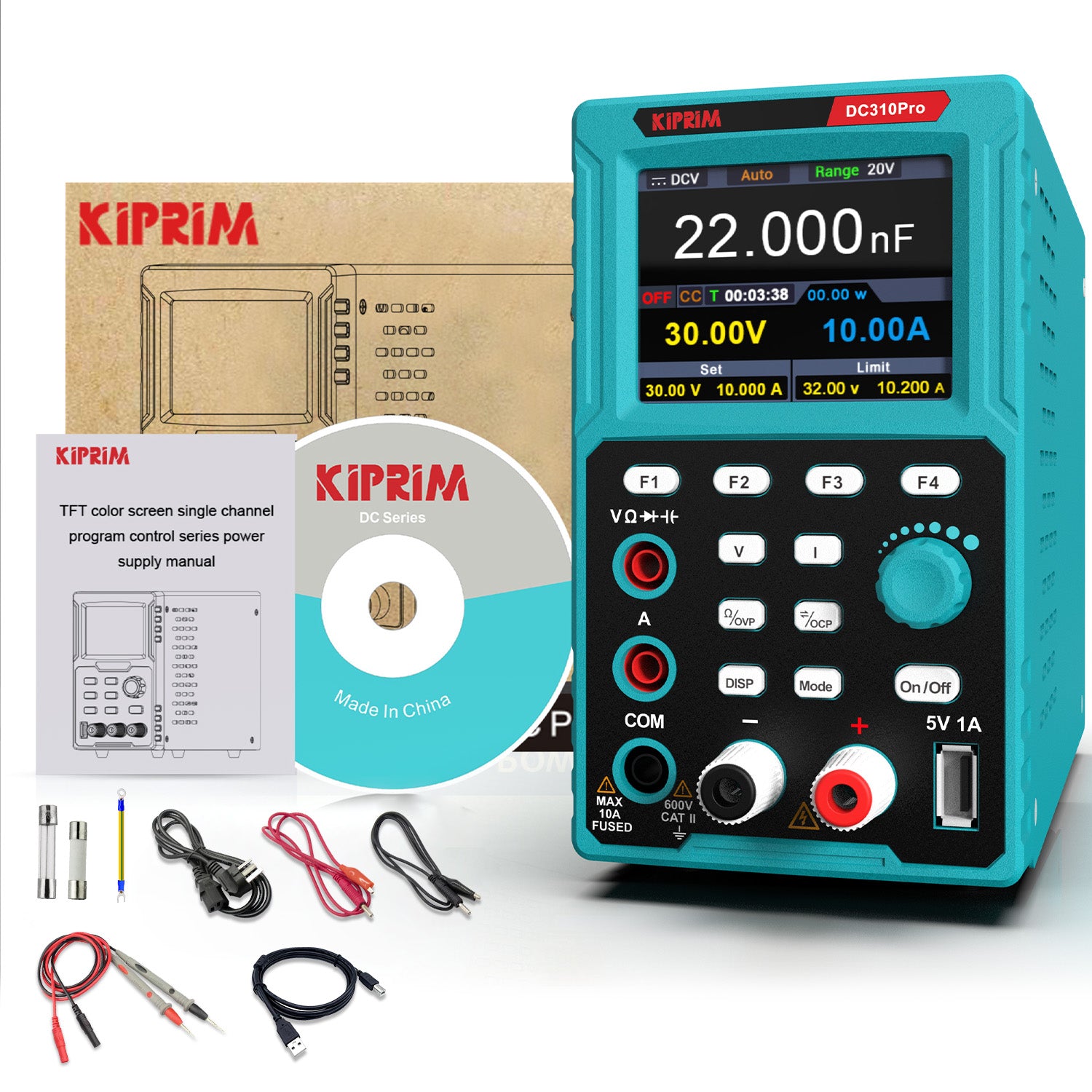 Kiprim DC310Pro 2-in-1 Programmable Power Supply