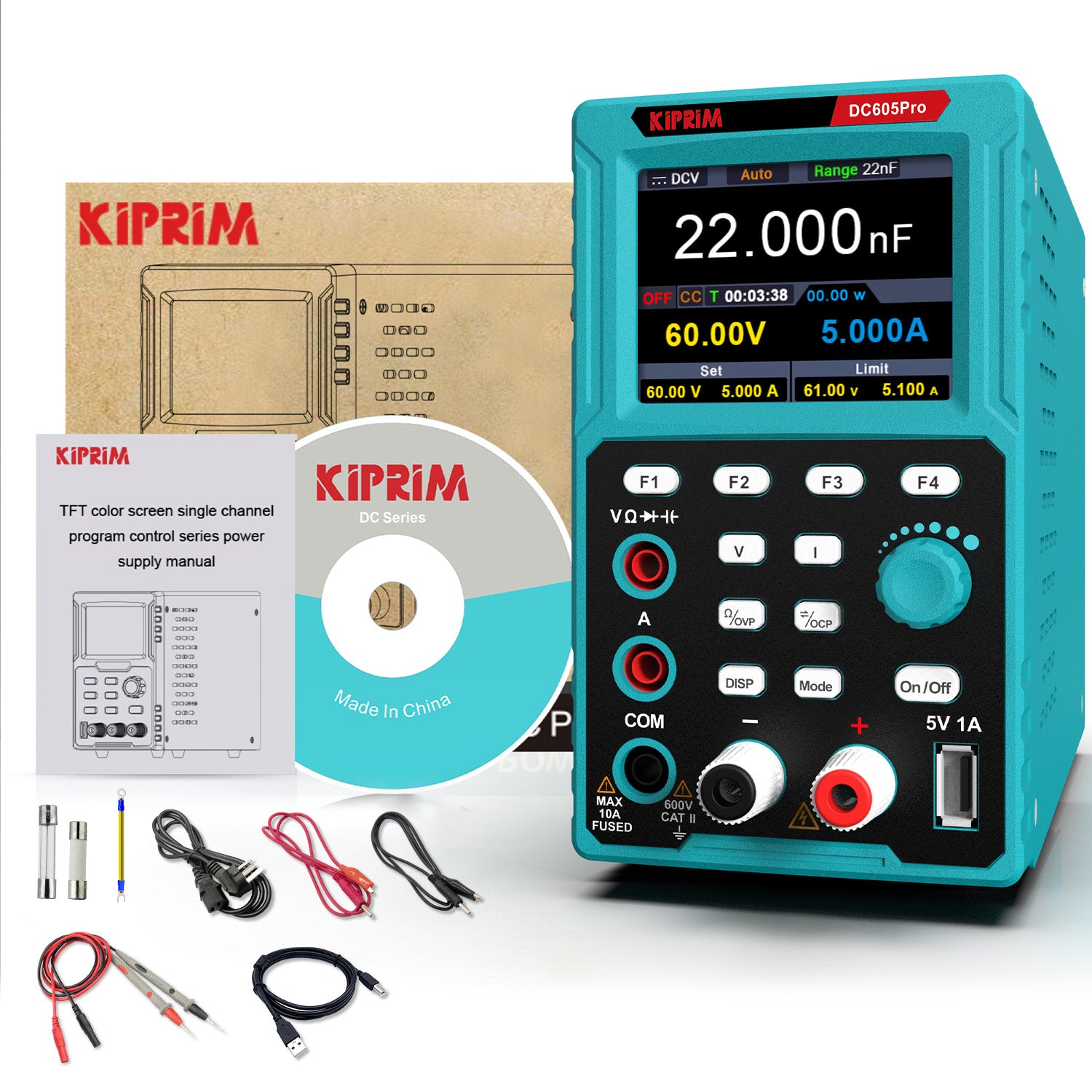 Kiprim DC605Pro 2-in-1 Programmable Power Supply