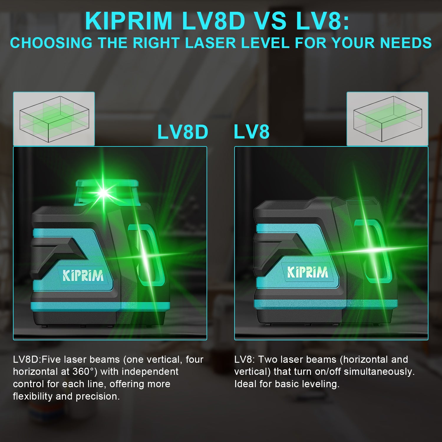 Kiprim LV8D Green Laser Level