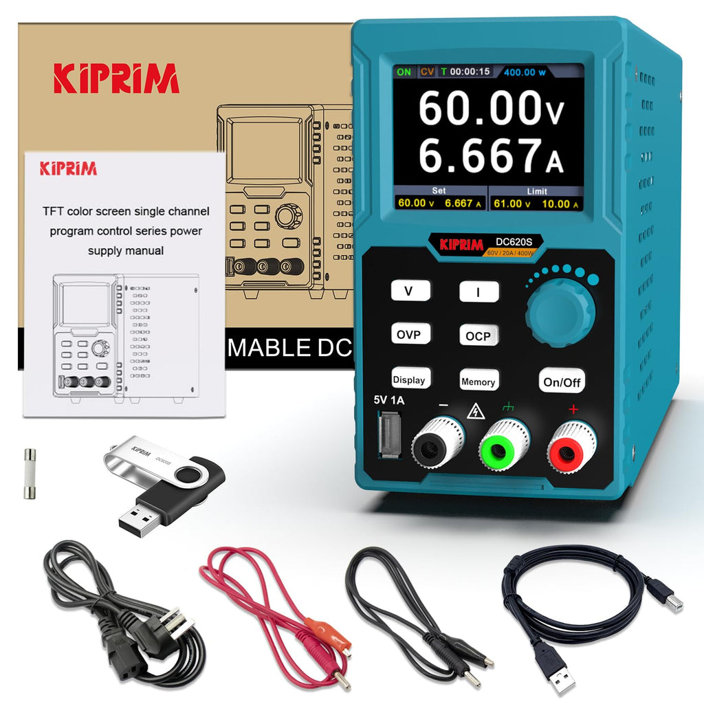 Kiprim DC620S 400W DC Power Supply (0-60 V 0-20 A)
