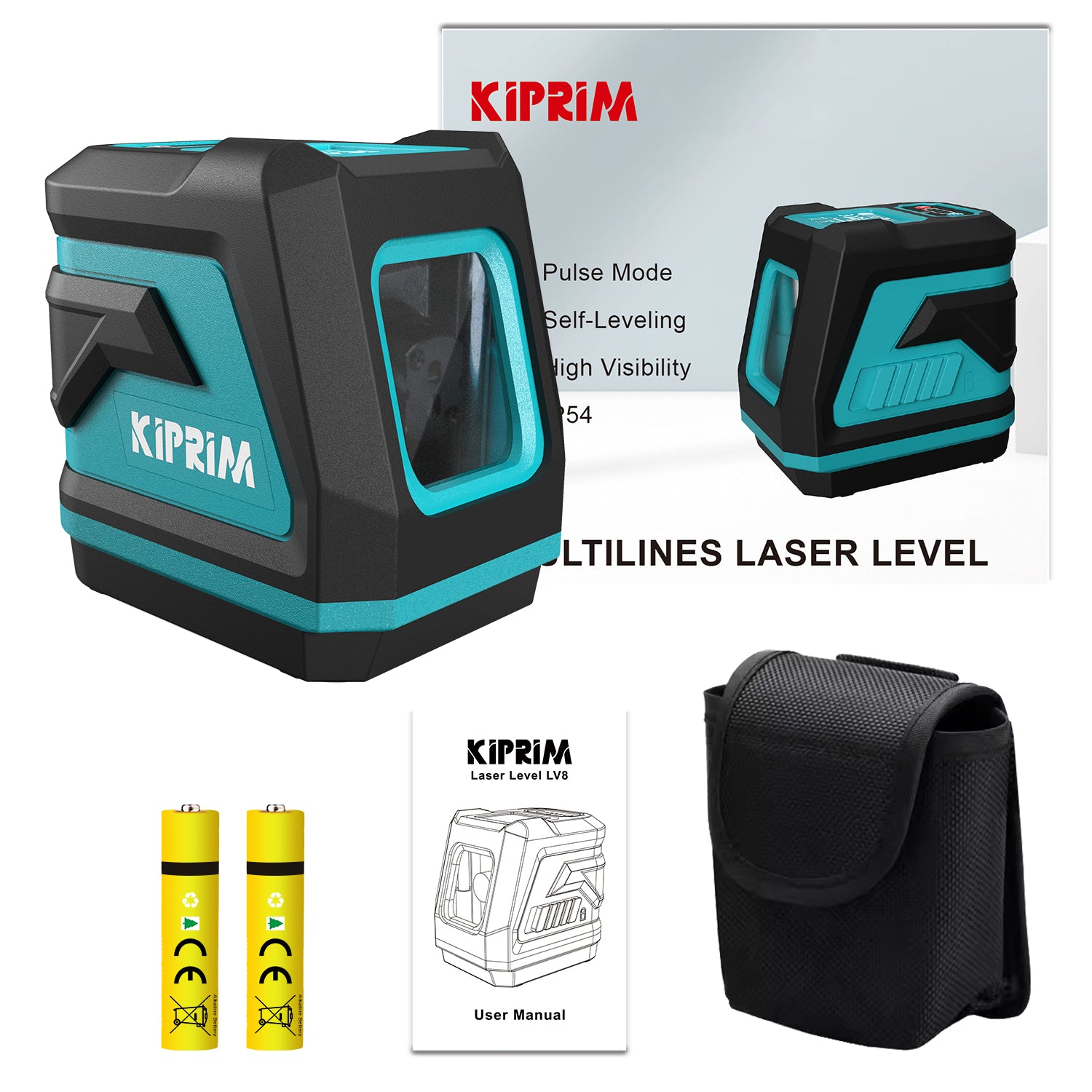 Kiprim LV8 Green Laser Level