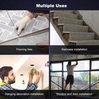 Kiprim LV4D laser level 4x360 Professional 16 Linien 40M in use for flooring, staircase, decoration, and window installations.